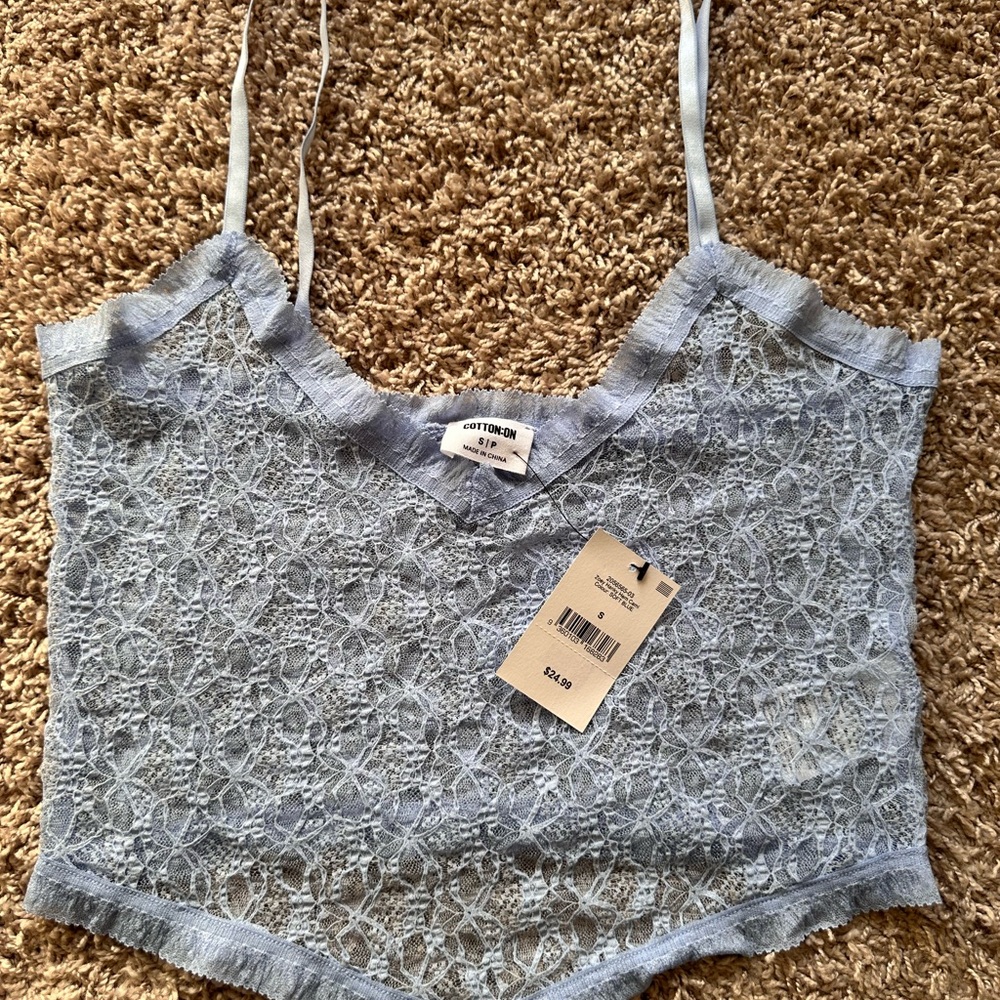 Cotton On Light Blue Lace Camisole